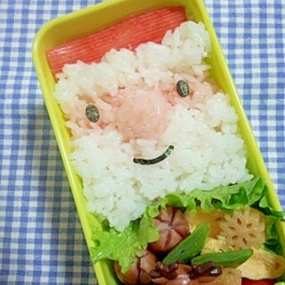 簡単キャラ弁☆クリスマス　アップサンタのお弁当♪